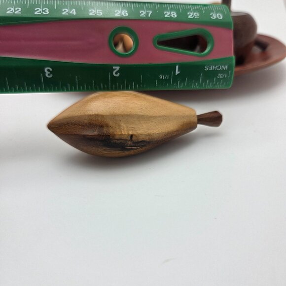 Vintage Rustic Wood Fruits and Tray 6 Piece Hand Made - Picture 13 of 13